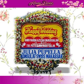 Bunga Papan Happy Wedding 12