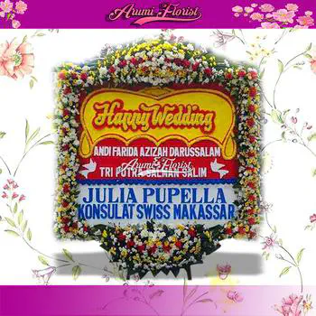 Bunga Papan Happy Wedding 12