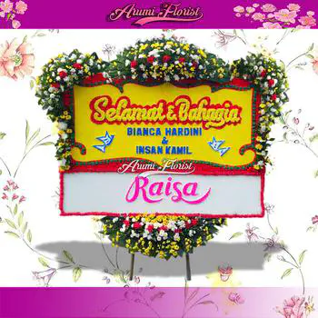 Bunga Papan Happy Wedding 13
