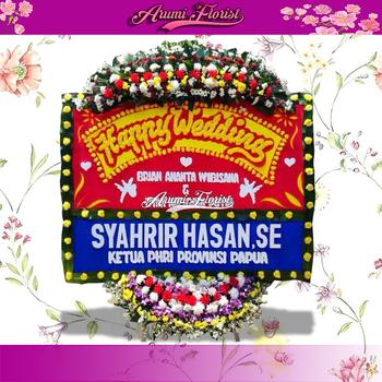 Bunga Papan Happy Wedding 15
