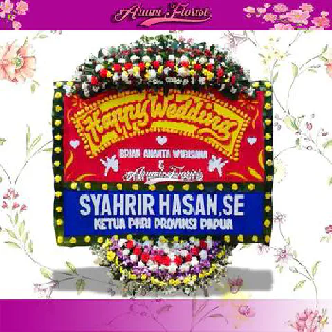 Bunga Papan Happy Wedding 15