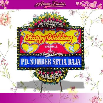 Bunga Papan Happy Wedding 16