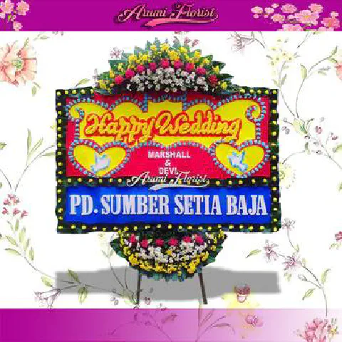Bunga Papan Happy Wedding 16