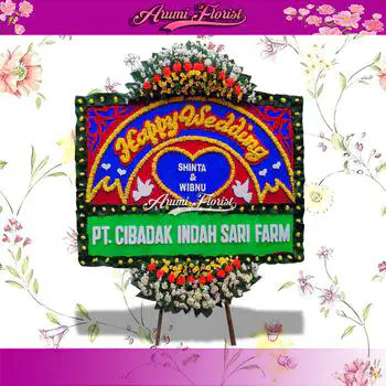 Bunga Papan Happy Wedding 18