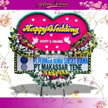 Bunga Papan Happy Wedding 19