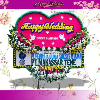 Bunga Papan Happy Wedding 19