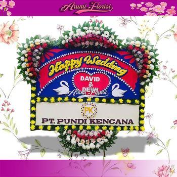 Bunga Papan Happy Wedding 20