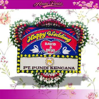 Bunga Papan Happy Wedding 20