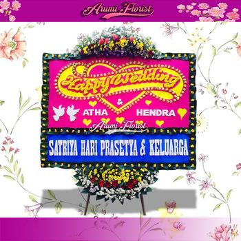 Bunga Papan Happy Wedding 21