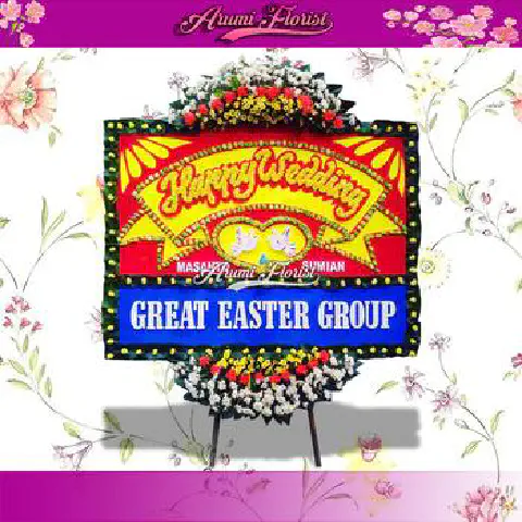 Bunga Papan Happy Wedding 22