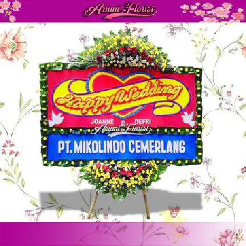 Bunga Papan Happy Wedding 24