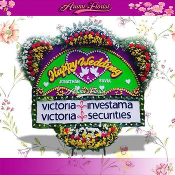 Bunga Papan Happy Wedding 25