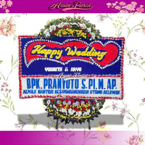 Bunga Papan Happy Wedding 26