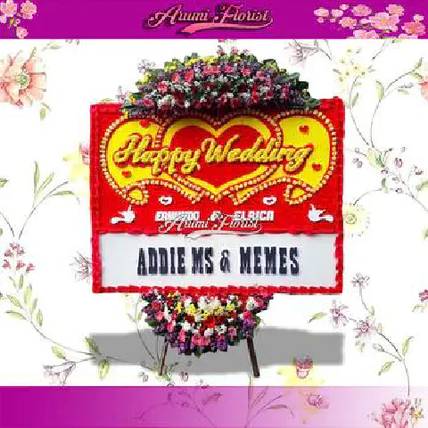 Bunga Papan Happy Wedding 27