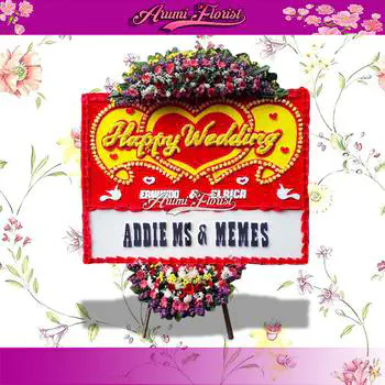 Bunga Papan Happy Wedding 27