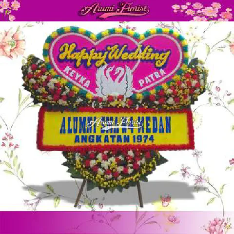 Bunga Papan Happy Wedding 5