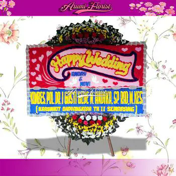 Bunga Papan Happy Wedding 6