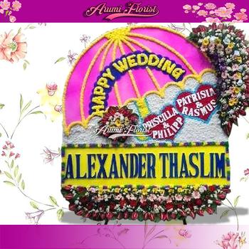 Bunga Papan Happy Wedding 8