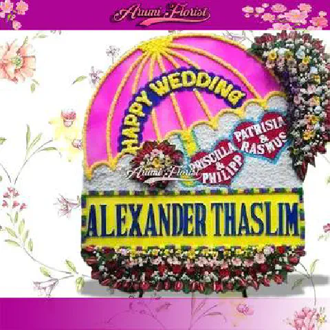 Bunga Papan Happy Wedding 8
